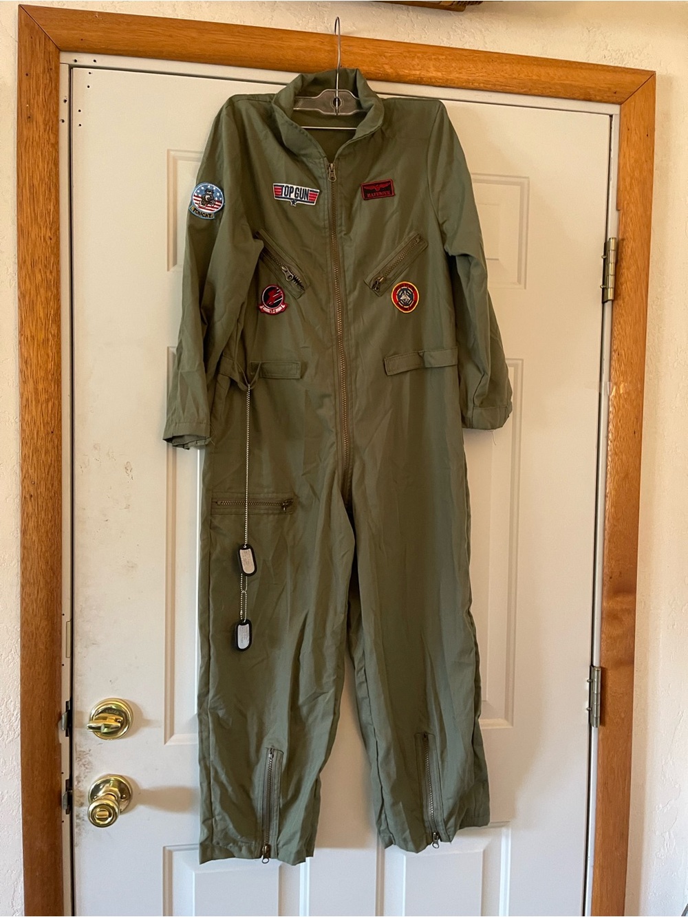 Leg Avenue Men's Top Gun Halloween Costume Flight Suit Jumpsuit Size 1X